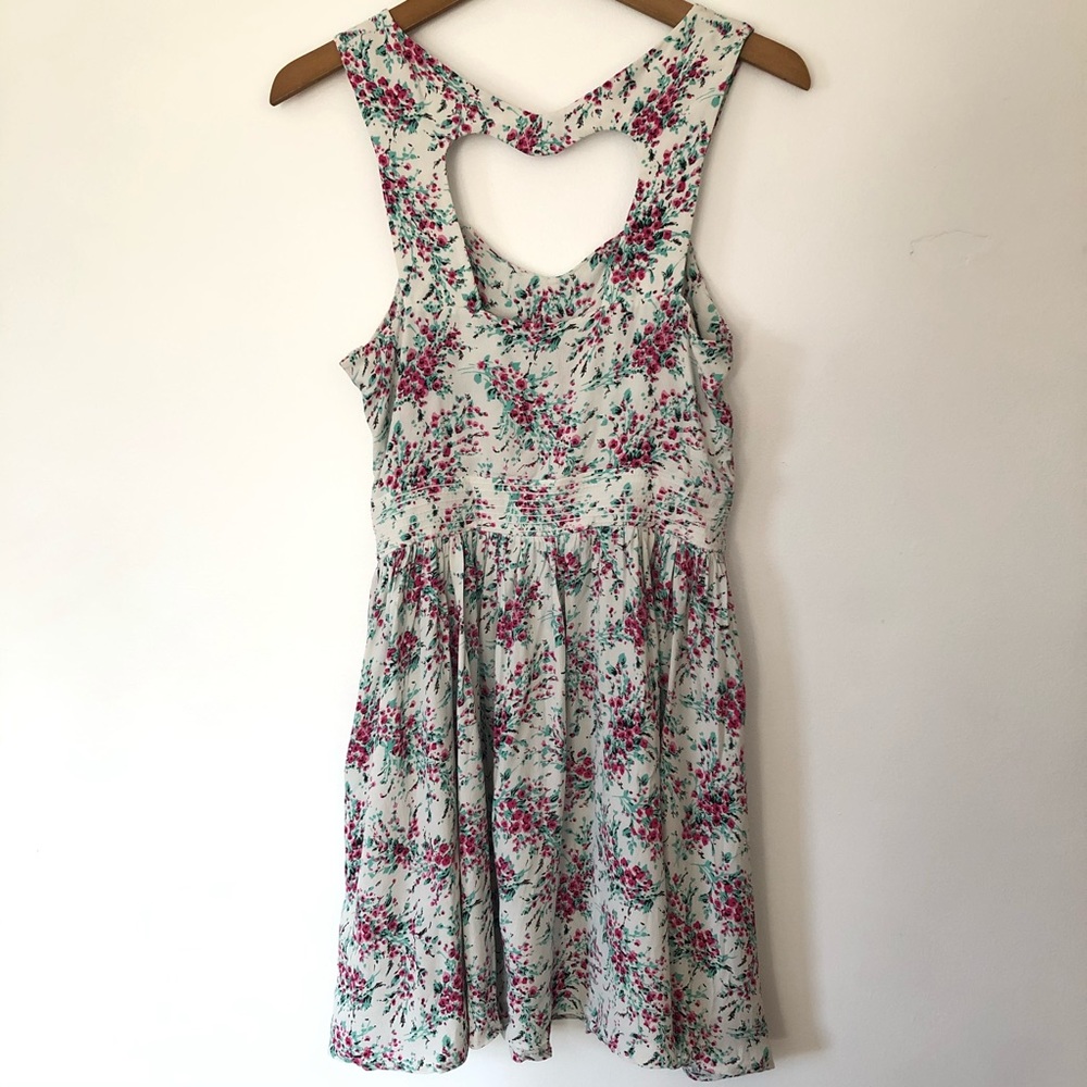 LC Lauren Conrad Floral Print Heart Cutout Dress - Picture 6 of 11